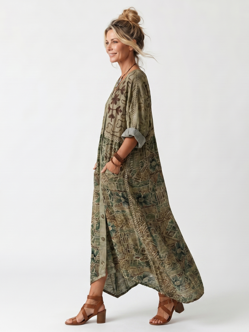 The Berangere Button Front Dress