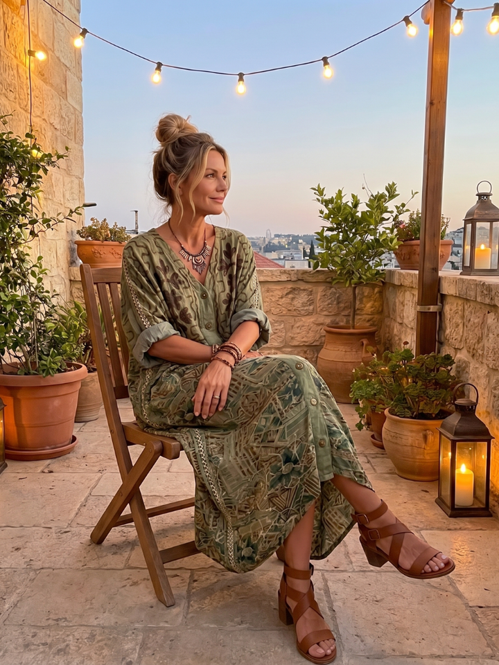 The Berangere Button Front Dress