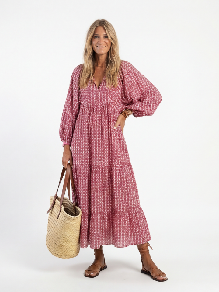 The Brune Tiered Midi Dress