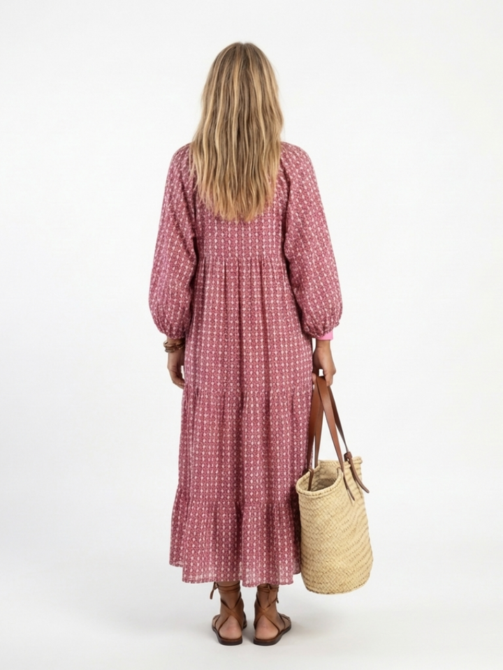 The Brune Tiered Midi Dress