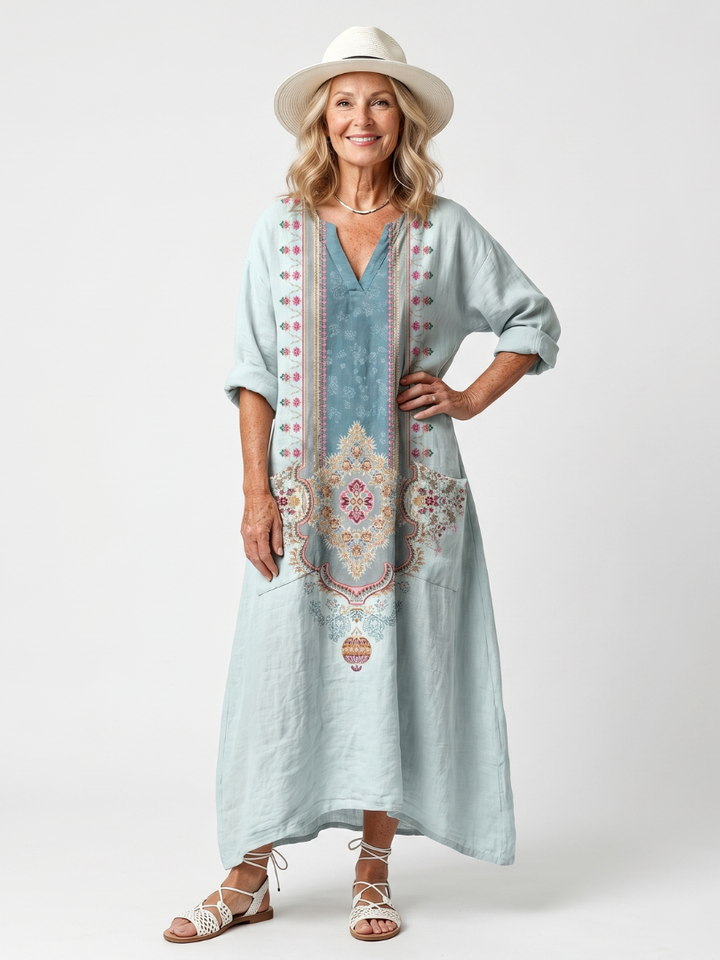 The Brunhilde Panel Maxi Dress