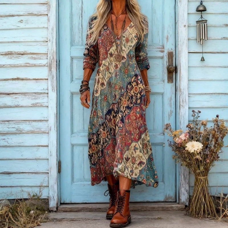 The Berengere Patchwork Maxi Dress