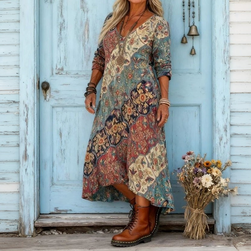 The Berengere Patchwork Maxi Dress