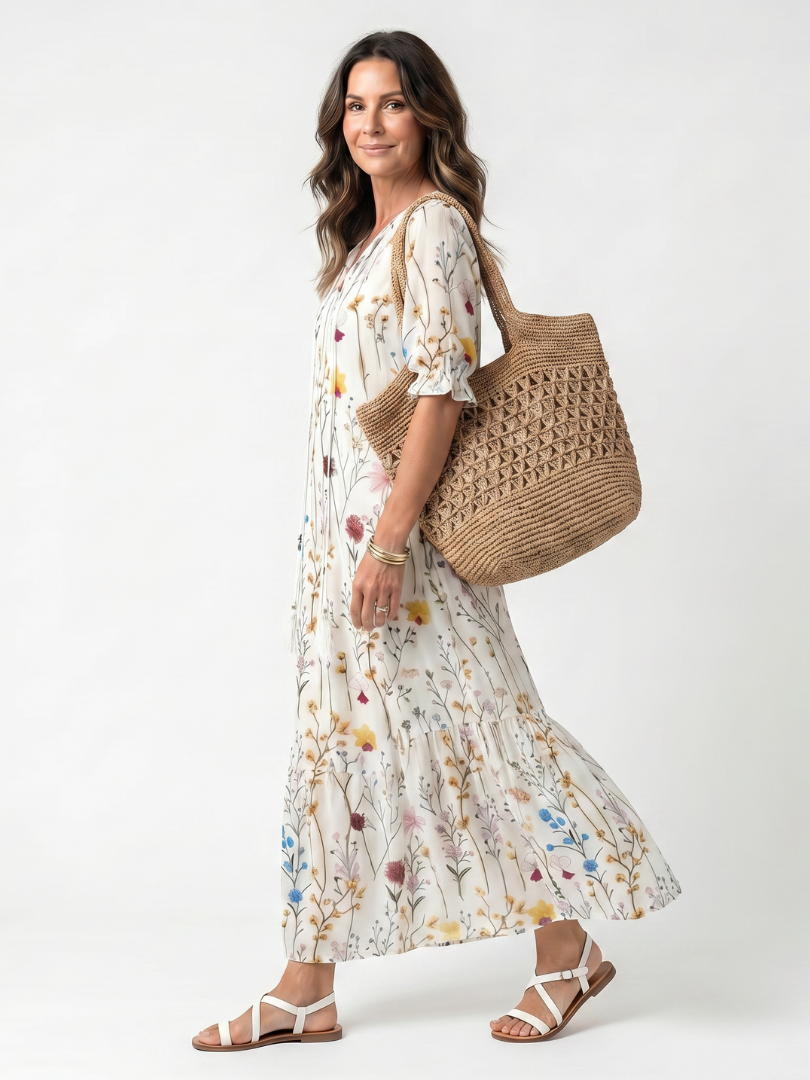 The Celandine Tassel Tie Dress