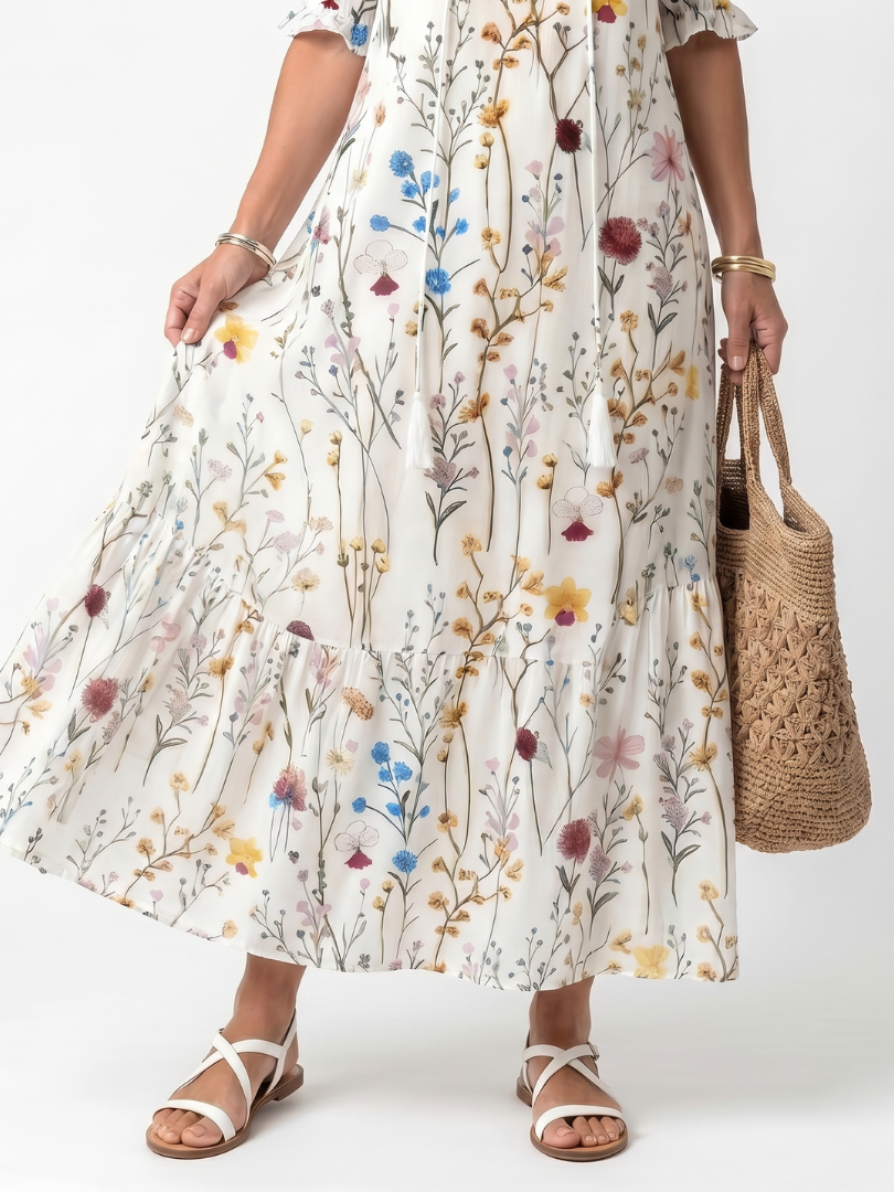 The Celandine Tassel Tie Dress