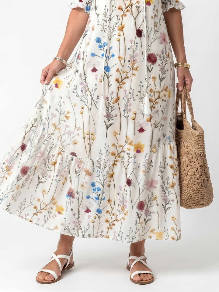 The Celandine Tassel Tie Dress