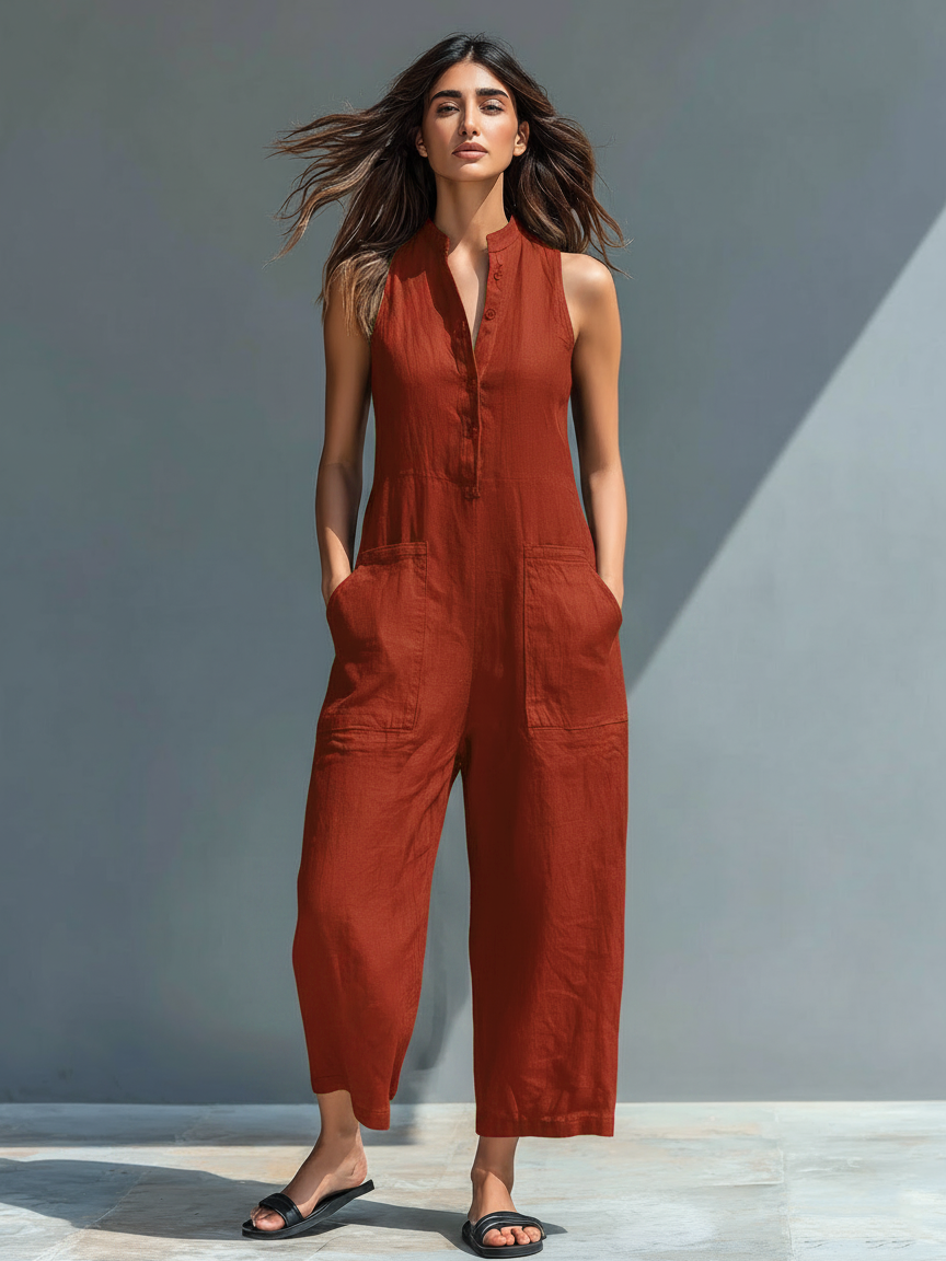 The Yvaine Linen Jumpsuit